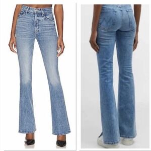 Mother The Weekender Slice Heel Flare Jeans Belle De Jour Blue 24 10285-259